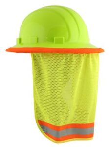 ERB S268 HI-VIZ LIME MESH NECK SHIELD FOR ALL ERB HARD HATS