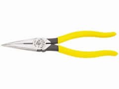 KLEIN 8" Heavy-Duty Long-Nose Pliers - Side-Cutting