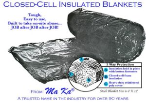 INSULATED CONCRETE BLANKETS (6' X 25')