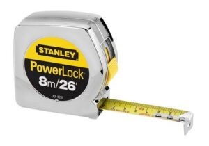8M/26'x 1" STANLEY POWERLOCK TAPE MEASURE