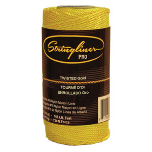 Stringliner Mason’s Twisted Line Replacement Rolls – 1/4 Lb.-270′ - Gold
