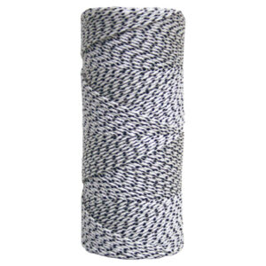 White & Black Bonded Braided Nylon Mason's Line - 500' Tube